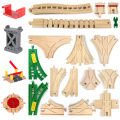 Wooden Train Accessories Wood Toys for Children Compatible Educational Wooden Toy Blocks Truck Suit for Thoma Assemble Kids Gift