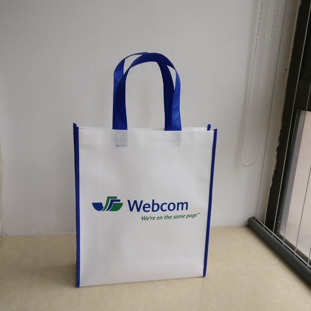Wholesale 500pcs/lot China Factory Promotional Reusable Custom logo Shopping PP non woven bag Recyclable non woven bag TNT bag