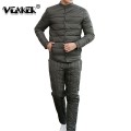 New Autumn Winter Mens Down Cotton Set Men tracksuit Thicken Down Coat Pants Casual Sportwear Suit Jacket Male Sweatshirt Sets