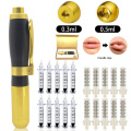 0.3ml &0.5ml Hyaluronic Injection Pen Lip Filler Meso Atomizer Pen Kit Head Gold Injection Acid Guns Anti Wrinkle Syringe Needle