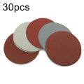 30 Pcs/Set 125mm Flocking Sandpapers 800/1000/1200/1500/2000/3000 Grit Waterproof Sanding Discs Hook Loop Disk Sand Sheet