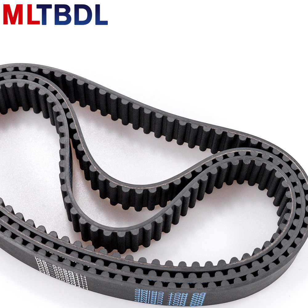 Rubber synchronous belt HTD8M 696 704 712 720 728 pitch=8mm arc tooth industrial transmission belt toothed belt width 20/30/40mm