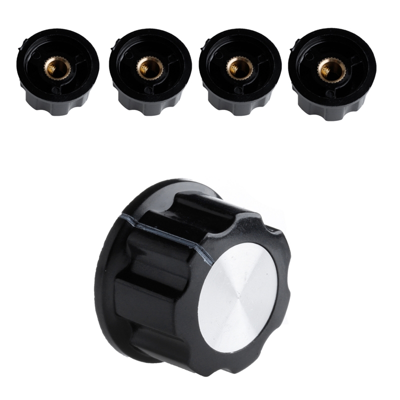 5PCS 6mm Adjustable Knurled Shaft Potentiometer Volume Control Rotary Knob New Drop Shipping