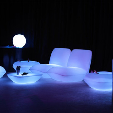Italy Style Plastic illuminated Vondom | Pillow Lounge Chair stool LED light furniture sofa with adapter and remote control