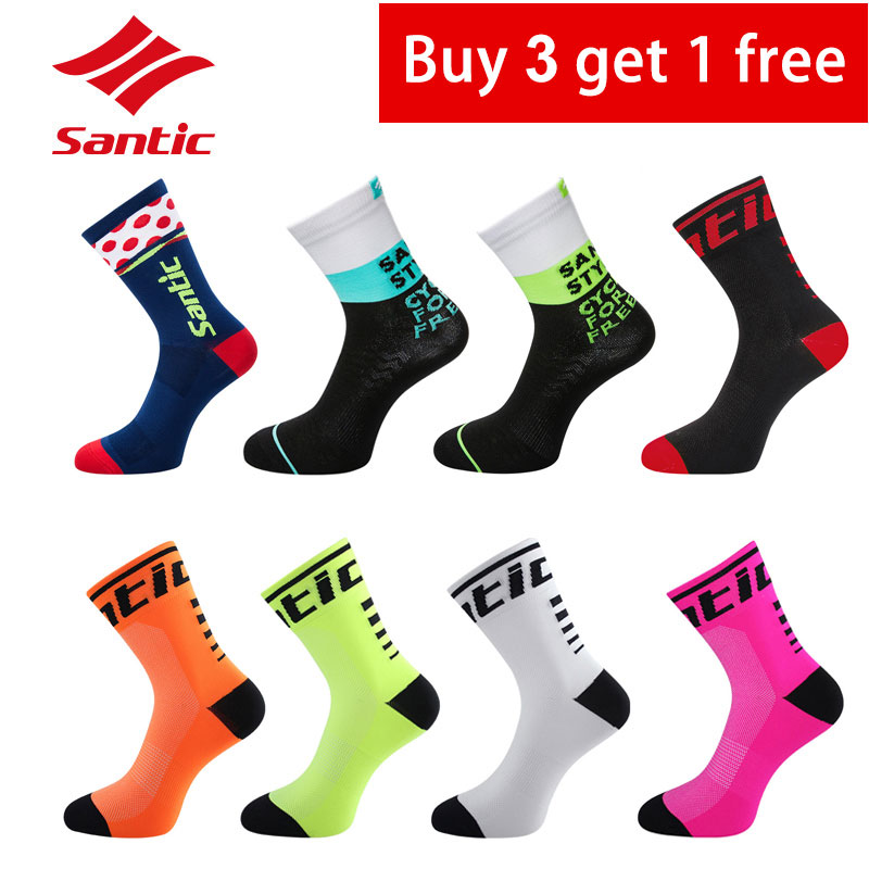 Santic Professional Cycling Socks Wearproof High Quality MTB Mountain Bicycle Bike Socks Anti Slip Breathable Outdoor Sport Sock