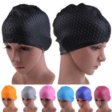 Waterproof Silicone Swimming Cap Unisex Adult Waterdrop Swimming Hat Cover Protect Ear Swim Caps Pool Bath Cap 7 Colors