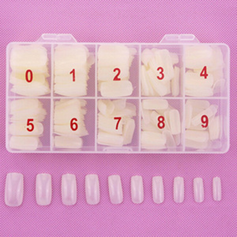 500Pcs/Set Full Cover Acrylic False Nail Tips Faux Fingernails Manicure DIY Tool False Nails Acrylic Nail Tips Artificial Nails