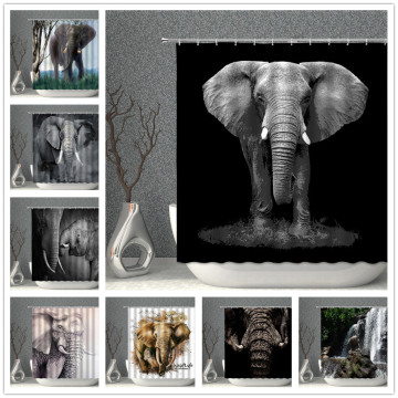 Elephant Shower Curtain 3D Printing Polyester Waterproof New High Quality Bathroom Curtains With Hooks Multi-size Bath Screen