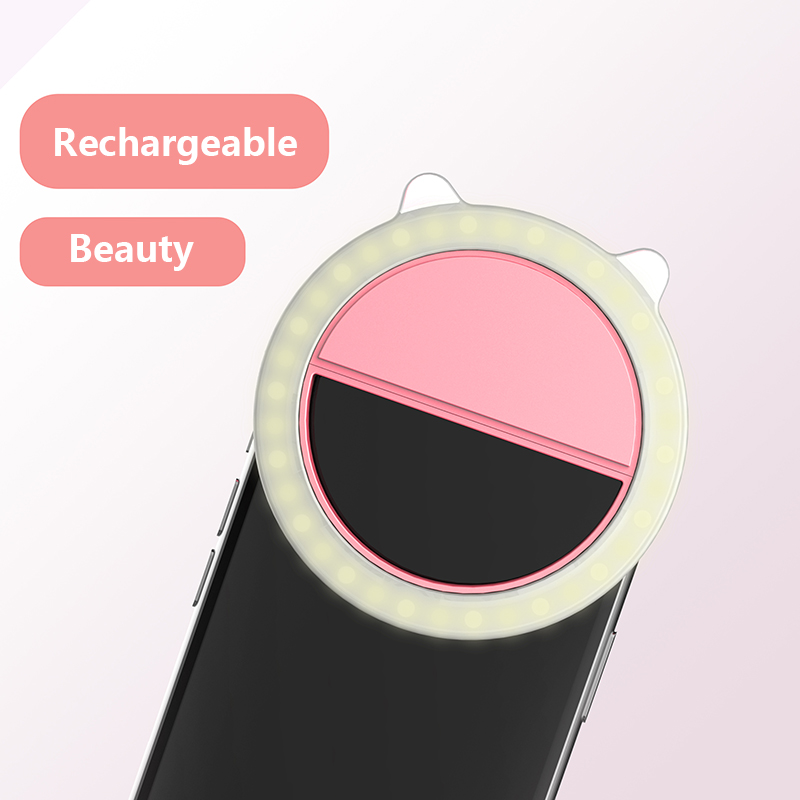 Mini Selfie LED Mobile Phone Selfie Ring Flash Lens Beauty Fill Light Lamp Portable Clip For Photo Camera For Phone Smartphone