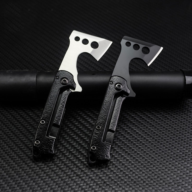 Dropship Stainless Steel Folding Knife Outdoor Camping Multifunctional Key Chain Knife Mini Axe Portable Self-defense Tool