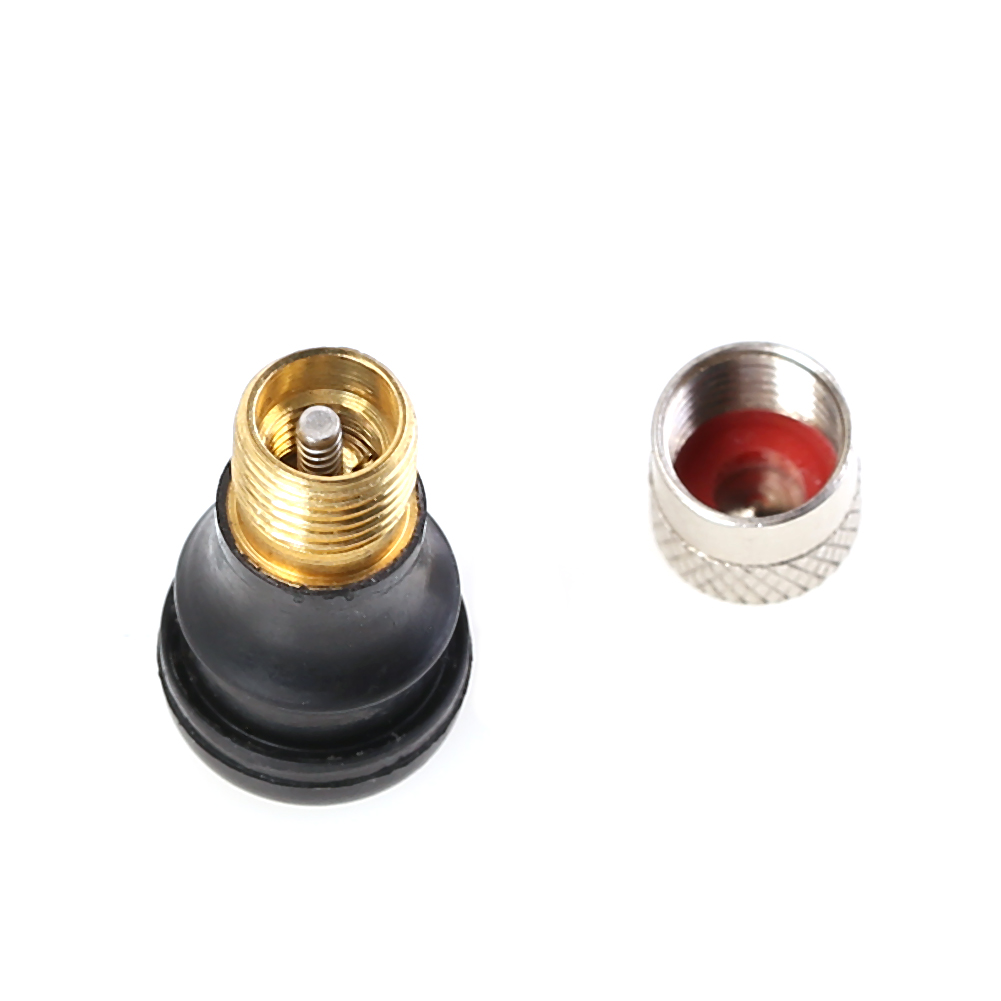 2pcs TR412 Snap-in Car Tubeless Tyre Valve Stems Rubber Copper Vacuum Tire Air Valve for Auto Motorcycle Moto for Xiaomi Mi