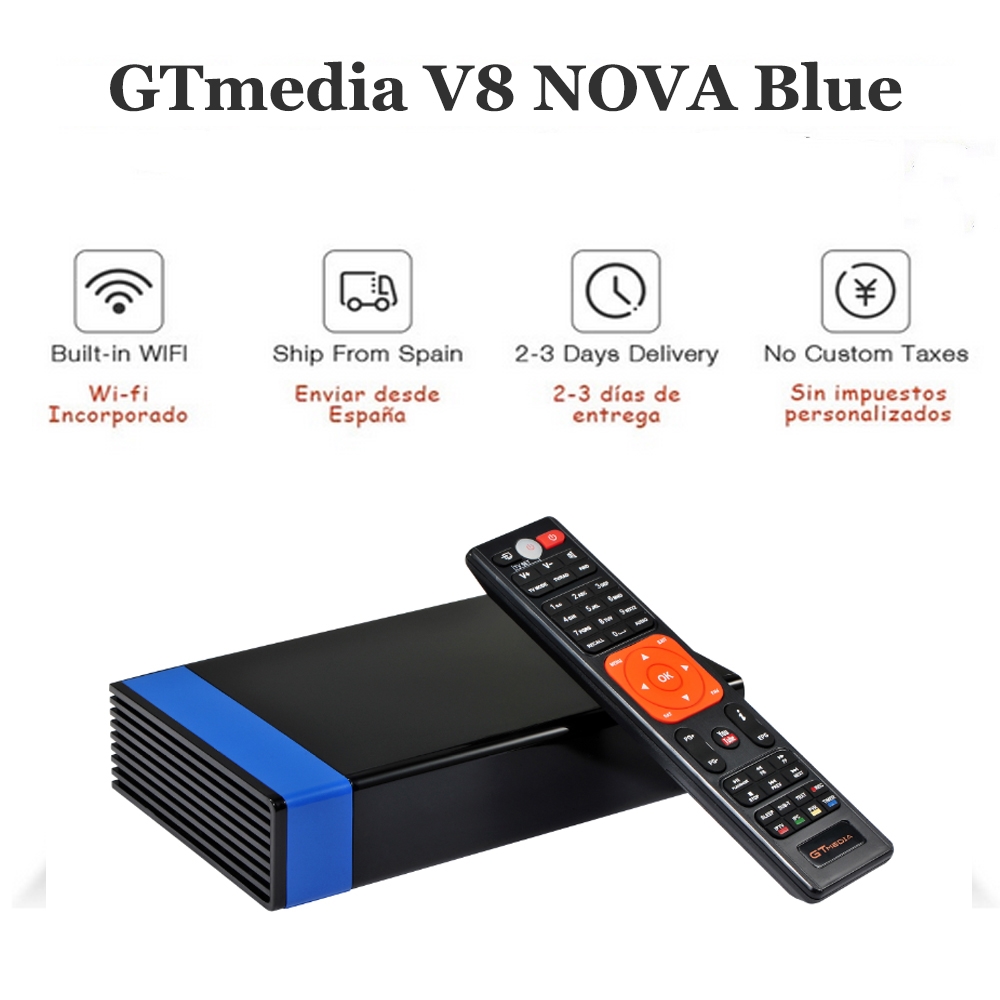 1080P HD DVB-S2 GTmedia V8 Nova Satellite TV Receiver Support RCA Built in WIFI power by Freesat V8 Super