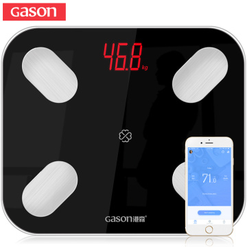 GASON S4 Body Fat Scale Floor Scientific Smart Electronic LED Digital Weight Bathroom Balance Bluetooth APP Android or IOS