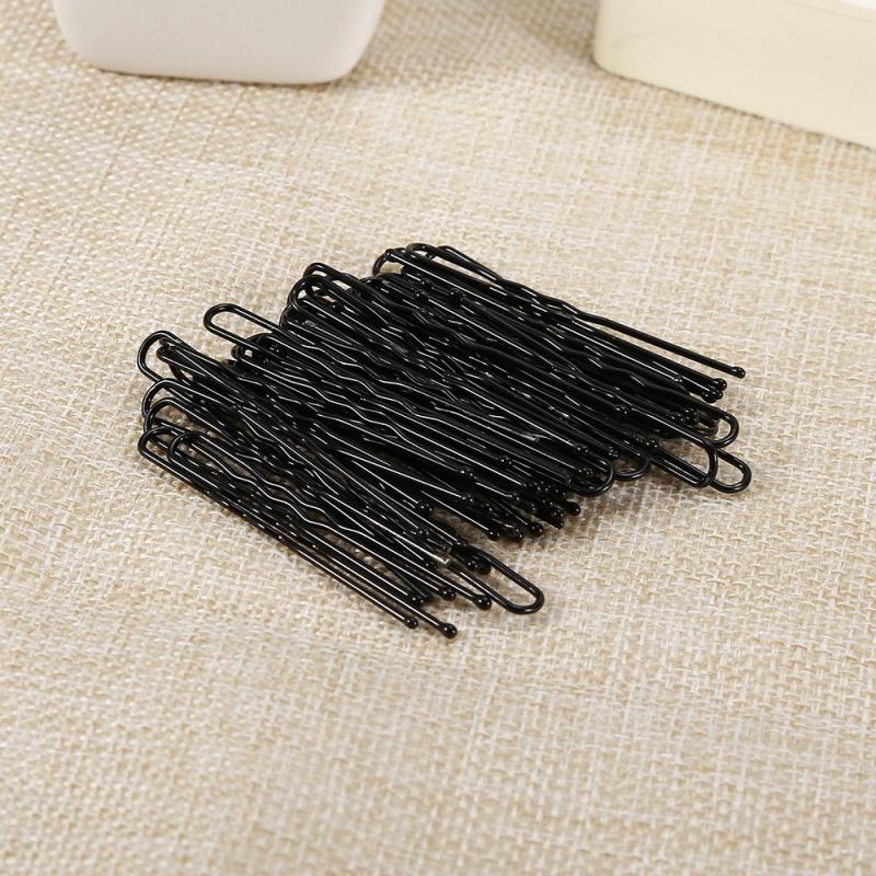 50pcs Hair Clips Black Waved U-shaped Hair Pins Barrette Salon Grip Clip Metal Barrettes Hairgrips Hair Styling Accessories
