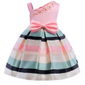 12year Baby Girl Princess Dress Kids Stripe Sleeveless Dresses For Toddler Children European American Fashion Clothing