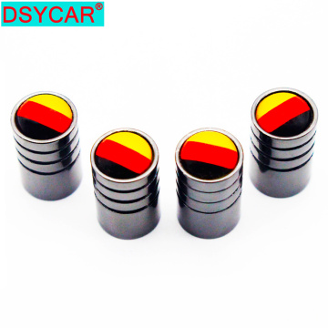 DSYCAR 4pcs/lot German Flag Bike Moto Car Valve Cap Tires Wheels dust covers Car Styling for Fiat Audi Ford Bmw Jeep car Lada