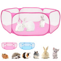 Portable Pet Fence Foldable Small Dog Cat Animal Cage Game Playground Fences for Hamster Chinchillas and Guinea- Pigs