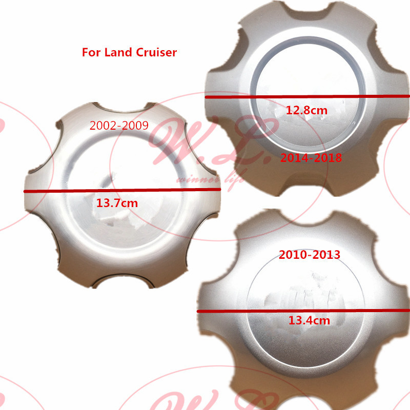 New 4pcs Wheel Center Hub Caps Tire Rim Cover For TOYOTA Land Cruiser 2003-2018 Prado TX VX 2700/4000 4.0L 6 Studs With logo