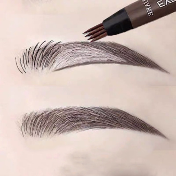 4D Imitation Ecological Eyebrows Pen Natural Waterproof Lasting 4D Hair-like Eyebrow Tattoo Pen Fine Sketch Liquid Lazy Eye Brow