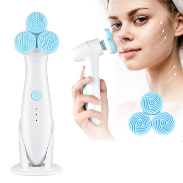 Facial Cleansing Brush Sonic Vibration Mini Face Cleaner Skin Peeling Blackhead Removal Pore Cleanser Face Massager Device