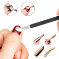 Nail Art Files UV Gel Polish Dead Skin Remove Manicure Pedicure Clean Care Tools 8 Colors Stainless Steel Cuticle Spoon Pusher