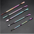 Rainbow ColorStainless Titanium Nail Cuticle Pusher Tweezer Cutter Nipper Clipper Dead Skin Remover Manicure Nail Art Tool