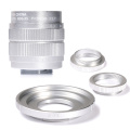 Silver Fujian 35mm f/1.7 APS-C CCTV Lens+adapter ring+2 Macro Ring for Fujifilm X Mount Mirroless Camera XT10/XT20/XT30/X100F