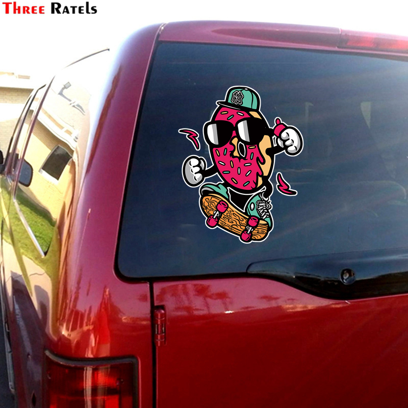 Three Ratels C520 Fashion brand funny MR hamburger Car Stickers Decal Laptop Motorcycle Accessories