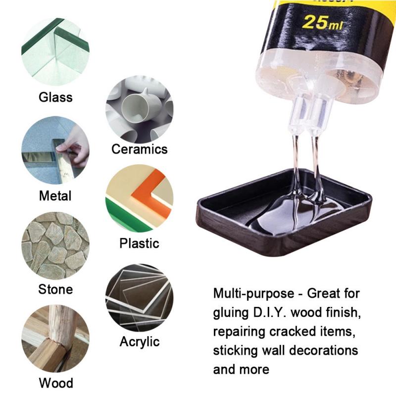 Practical 1Pcs 4ml/25ml Epoxy Resin AB Glue Strong Adhesive Liquid Glue For Repair Metal Plastic Wood Glass Ceramics Dropship