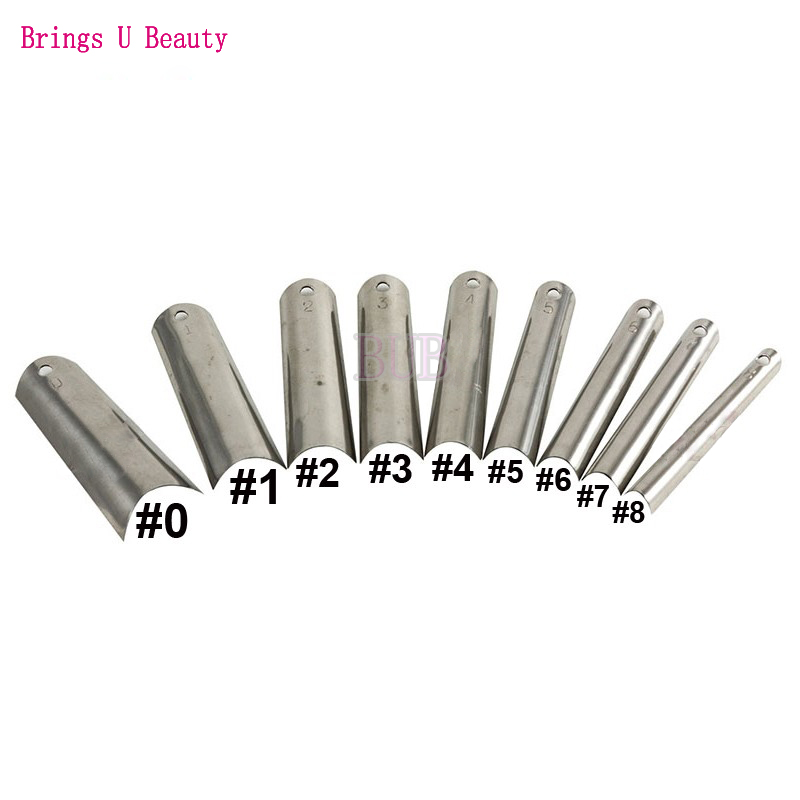 Easy French Tips Smile Line Pink & White Cut Nail Art UV Gel Acrylic Essenial Tools 9 Sizes Cutter Edge Trimmer Template