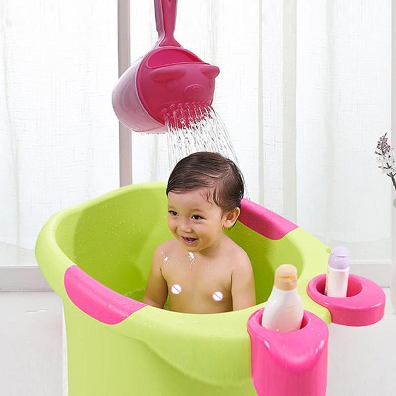 Cute Cartoon Bear Baby Bathing Cup Practical Water Ladle Bathing Cup for Baby Care Newborn Kids Shower Shampoo Cups Bailer