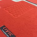 Luxury Car Floor Mats Carpet Leather Pillow For Honda Civic Car Accessories
