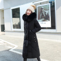 Plus Size X-long Winter Down Jacket Women 2020 Hooded Solid Casual Women's Down Coat With Fur Collar Solid Thick Overcoat Female