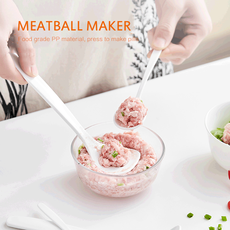 Non-stick Thickened Fish Ball Meatball Machine Hot Pot Meatball Processing Spoon Meat Filling Processor kitchen DIY mold