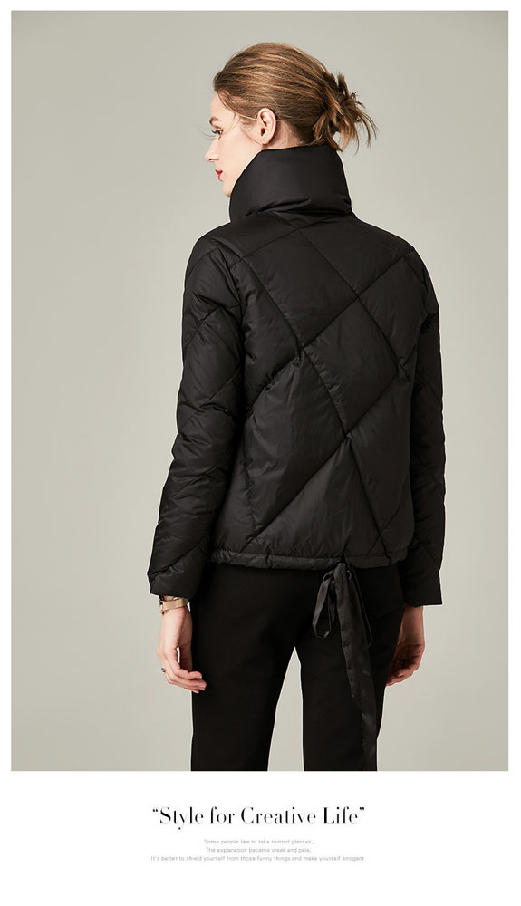 Women Short Stand Collar Down Coat