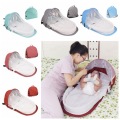 Portable Bassinet For Baby Bed Travel Foldable Sun Protection Mosquito Net Breathable Infant Sleeping Basket (Send Free Toy)