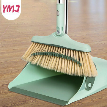 1 Set Soft Hair Broom Dustpan Combination Clean Sweeper Broom Garbage Shovel Thicken Foldable Rotating Floor Cleaning Tools Cute