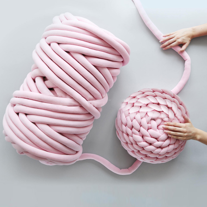 1KG thick super Bulky chunky yarn for hand knitting Crochet soft big cotton DIY Arm Knitting Roving Spinning yarn for blanke