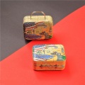 New Arrival European Vintage Small Suitcase Storage Tin Candy Box Wedding Favor Coin Purse Organizer Dollhouse Decoration Gifts