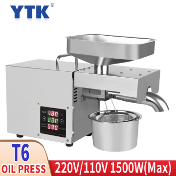 T6 110V / 220V Automatic Cold Press Oil Cold Press Sunflower Oil Extractor Olive Oil Press