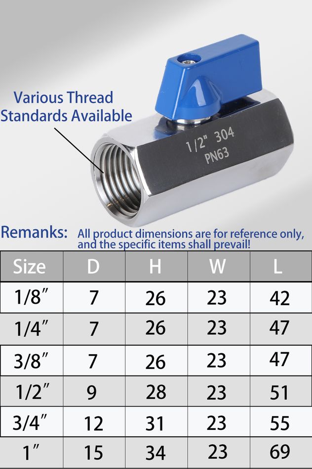 High-Quality Stainless Steel Mini Ball Valve for Fluid Control (11)
