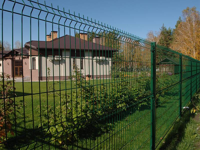 ANJIA Group 3D welded fence panel installed with square posts perimeter security industrial compound
