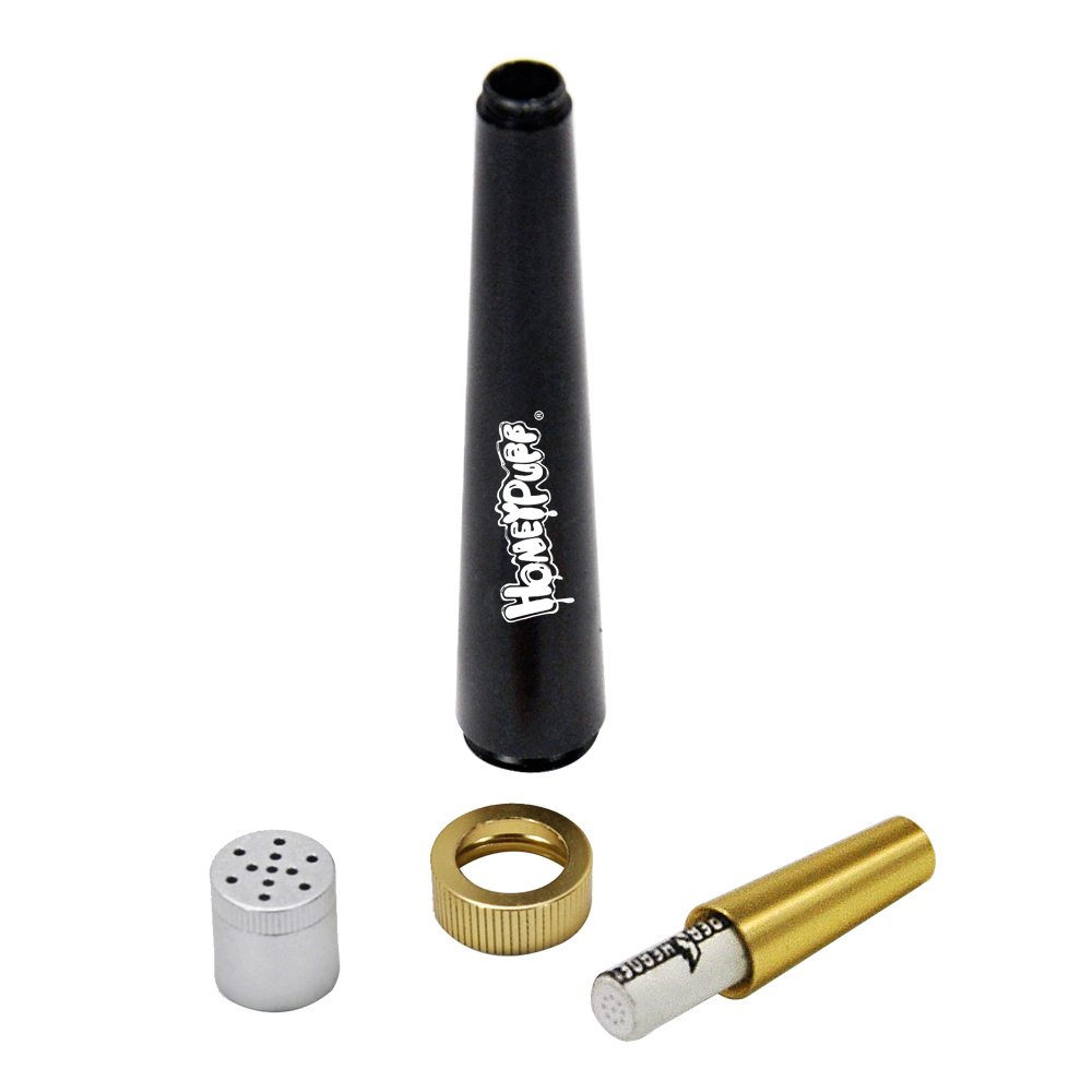 HONEYPUFF Metal Smoking Pipe Removable Metal Smoking Pipe With Filter Mouth Tips Herb Tobacco Pipa Smoking Accessories
