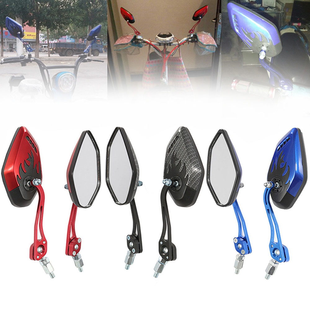 2PCS Universal Motorcycle Rearview Mirrors Motorbike 360 Degree Rotation Motorcycle Motorbike Scooter Side Mirrors 8/10mm