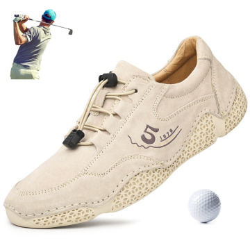 Men Golf Training Shoes Genuine Leather Outdoor Grass Sneakers Non-slip Outside Golfing Shoes Sport Sneakers Leather Footwear