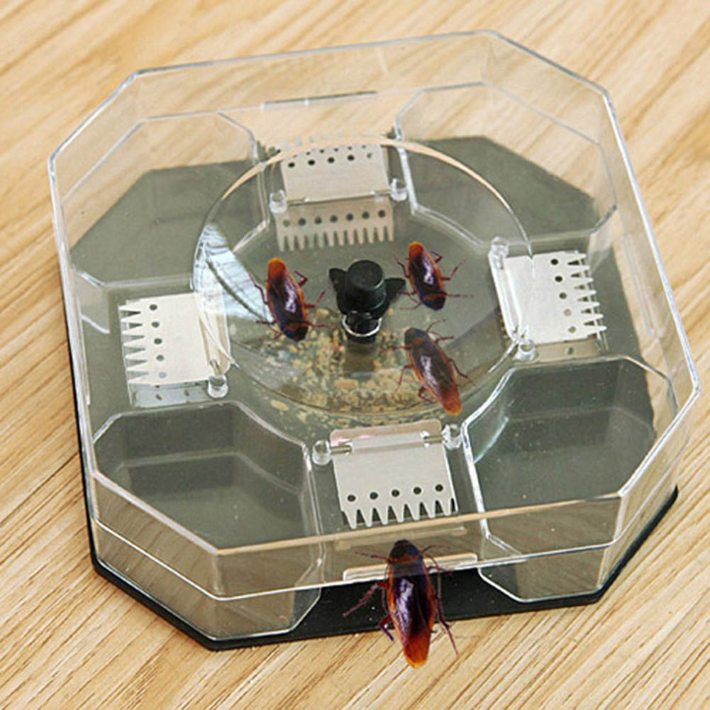 Cockroach Trap with Baits Plastic Reusable Non-Toxic Bug Roach Catcher Insect Pest Killer