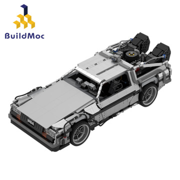 Time Travel Back to the Future 1985 Time Machine Technicalal Racing Building Blocks Sports Car Model Bricks Kids Boyfriend Gift