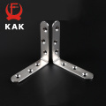 KAK 10PCS Stainless Steel Angle Corner Brackets Fasteners Protector Seven Size Corner Stand Supporting Furniture Hardware
