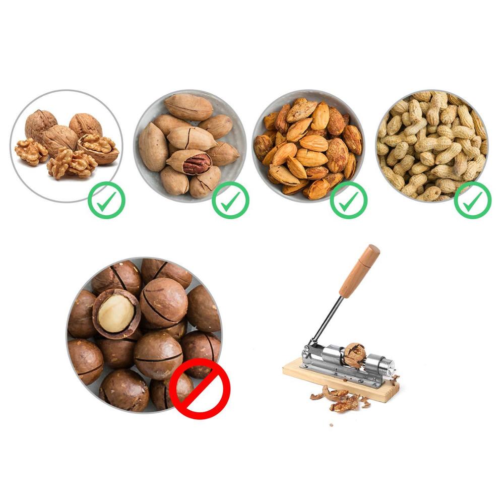 Manual Stainless Steel Pecan Nut Cracker Pecans Walnuts Adjustable Nutcracker Hazelnut Filbert Almond Plier Brazil nuts Sheller