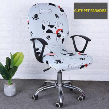 Fashion Printing Elastic Office Lift Computer Chair Cover Anti-dirty Boss Rotation Stretch Chair Seat Covers Removable Washable